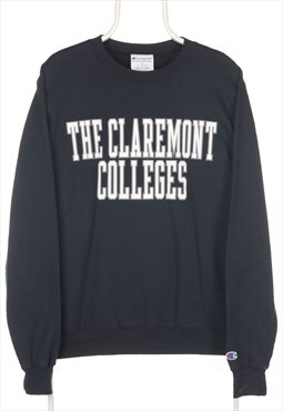 Vintage Champion - Blue College Crewneck Sweatshirt - Small