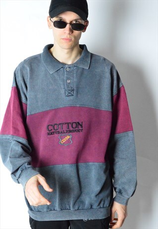 VINTAGE 80S COLOUR BLOCK SWEATSHIRT