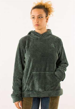VINTAGE GREY THE NORTH FACE SHERPA FLEECE HOODIE