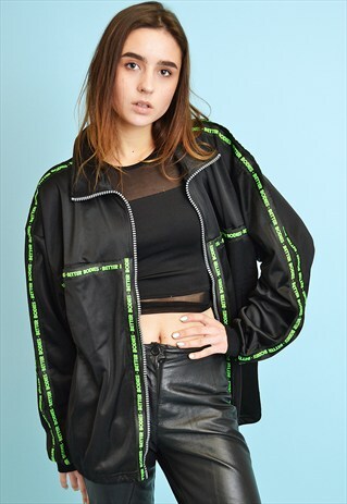90'S RETRO ATHLEISURE SPORTS OVERSIZED TRACKSUIT JACKET