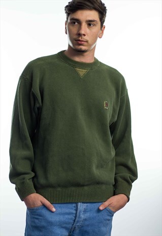 VINTAGE TOMMY HILFIGER JUMPER SWEATER LOGO 90S L 29.2