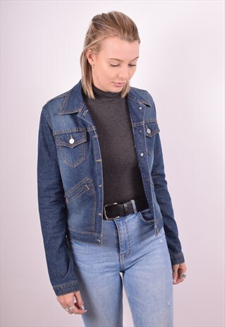 LEVI'S WOMENS VINTAGE DENIM JACKET SMALL BLUE 90S
