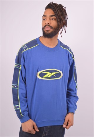 VINTAGE REEBOK SWEATSHIRT JUMPER BLUE