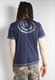 VINTAGE ANIMAL Y2K SURFER DOUBLE LAYERED LONG T-SHIRT BLUE