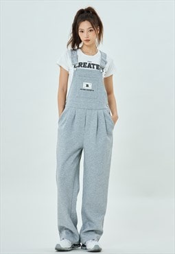 Cotton dungarees high quality unusual skater overalls grey