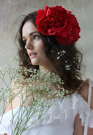 LARGE FLOWER HEADPIECE