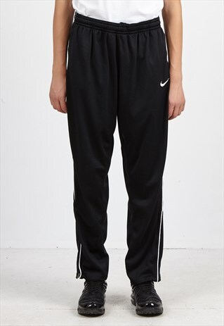 VINTAGE RETRO BLACK NIKE TRACK BOTTOMS JOGGERS