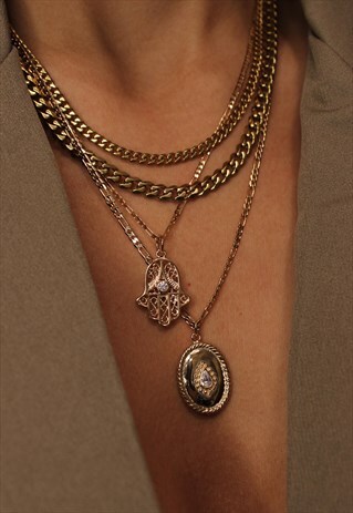 COLLIER MEDAILLON ZIRCON // MEDALLION ZIRCON NECK