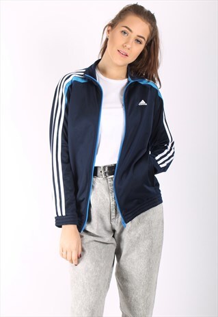 VINTAGE 90S ADIDAS TRACK JACKET IN BLUE