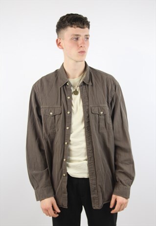 VINTAGE POLO RALPH LAUREN BROWN SOFT SHIRT