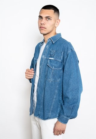 vintage denim shirts mens