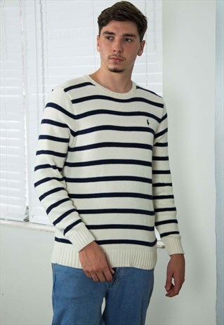 VINTAGE POLO RALPH LAUREN JUMPER SWEATER 90S M 18.3