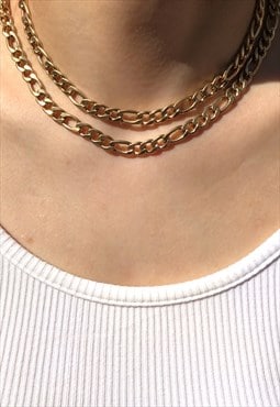 7mm Curb Chain Necklace Gold