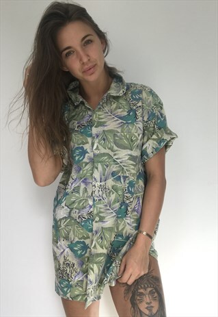 PATTERNED OVERSIZED RETRO VINTAGE UNISEX FESTIVAL SHIRT