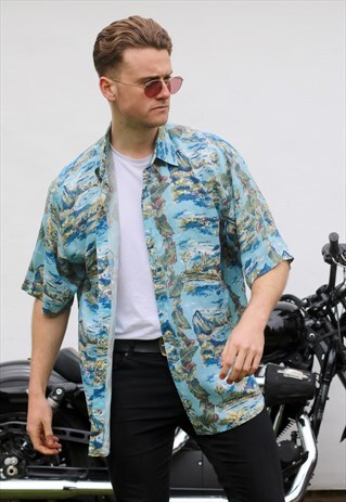 HILO HATTIE VINTAGE WATERCOLOURS OUTBACK SILK SHIRT