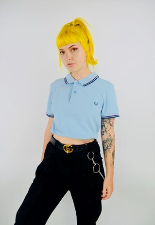 VINTAGE FRED PERRY REWORKED CROPPED POLO SHIRT
