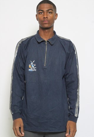 VINTAGE REEBOK CARTOON 1/4 ZIP SWEATSHIRT