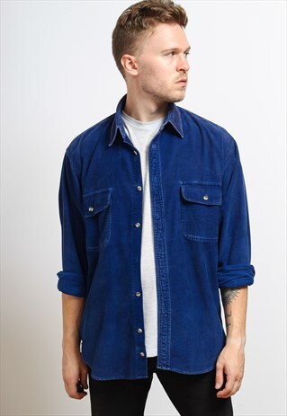 VINTAGE CORDUROY SHIRT BLUE