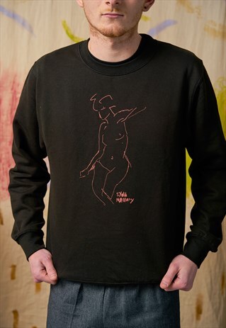 BLACK NUDES SKETCH SWEATSHIRT