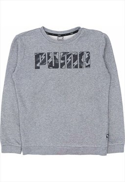 Puma 90's Spellout Crewneck Sweatshirt Large Grey