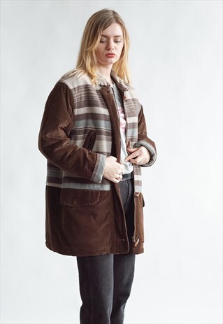 VINTAGE 70S BOHO JACKET IN CORDUROY