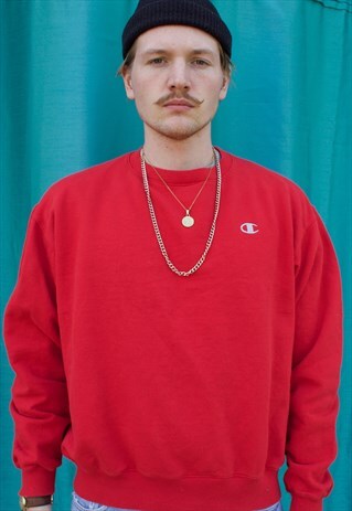 VINTAGE RED CHAMPION SWEATSHIRT