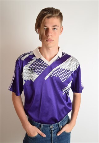 VINTAGE 80S ADIDAS JERSEY FOOTBALL SHIRT MADE IN FRANCE 1191