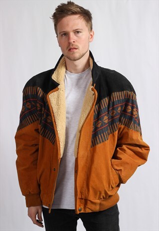 VINTAGE AZTEC FESTIVAL SHERPA JACKET
