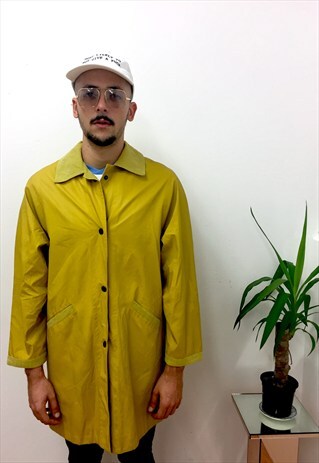 COOL YELLOW RAINCOAT 90S JACKET