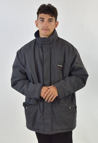 VINTAGE GREY CHAPS RALPH LAUREN 90S COAT