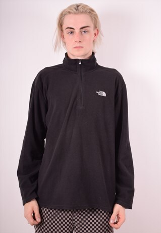 THE NORTH FACE MENS VINTAGE FLEECE JUMPER XL BLACK 90S