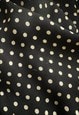 70'S VINTAGE BLACK WHITE POLKA DOT CREPE MIDI DRESS