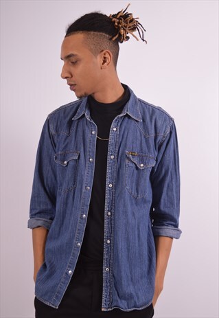 VINTAGE LEE DENIM SHIRT BLUE