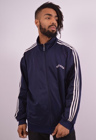 VINTAGE ADIDAS TRACKSUIT TOP JACKET BLUE