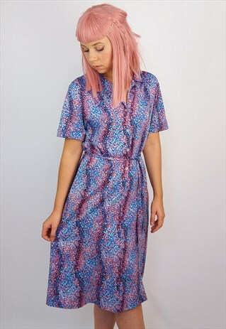 VINTAGE 80'S PRINTED DRESS