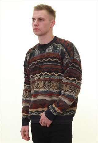 VINTAGE CONTE DI MILANO 'COOGI STYLE' 3D KNIT JUMPER