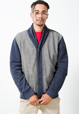 VINTAGE 80S CLASSIC TOMMY HILFIGER KNITWEAR CARDIGAN /S3831