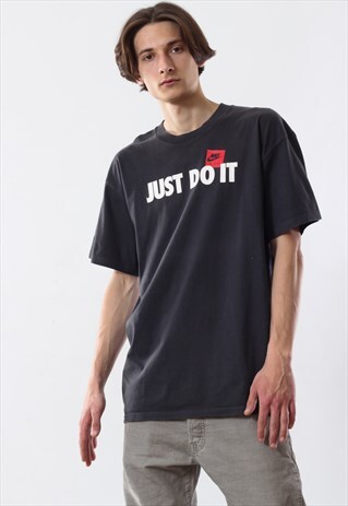 90'S VINTAGE MENS NIKE JUST DO IT BIG LOGO TEE T SHIRT