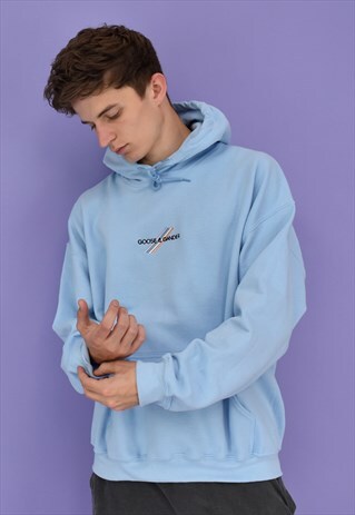 G&G UNISEX BABY BLUE PASTEL MULTI LINES HOOD