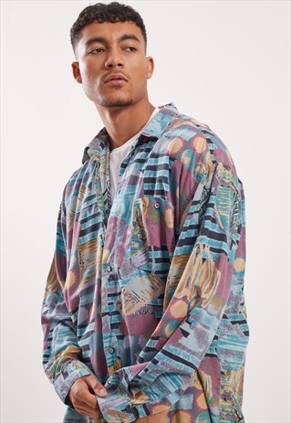 VINTAGE PATTERNED FESTIVAL LONG SLEEVE SHIRT