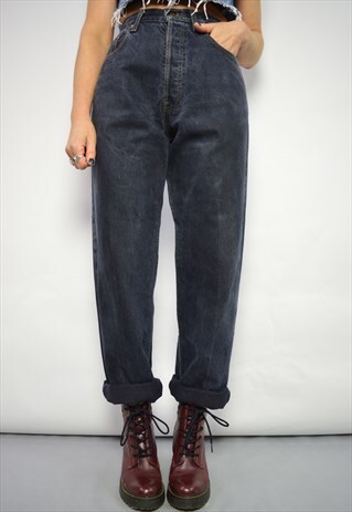 VINTAGE 90S LEVI'S 618 ORANGE TAB NAVY WASH DENIM JEANS