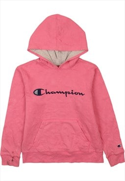 Champion 90's Spellout Pullover Hoodie Medium Pink