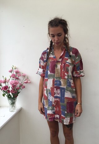 CRAZY PATTERN OVERSIZED RETRO VINTAGE UNISEX FESTIVAL SHIRT