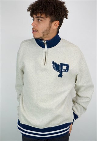 VINTAGE 90'S POLO RALPH LAUREN 1/4 ZIP SWEATSHIRT