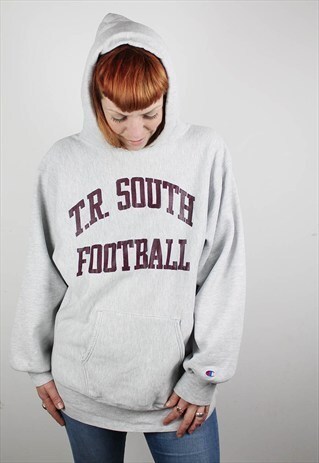 VINTAGE 90S UNISEX CHAMPION TR SOUTH FOOTBALL HOODY