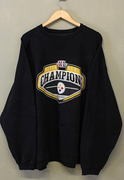 Vintage Reebok NFL Steelers Super Bowl Sweatshirt Black