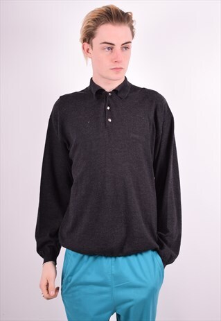 VERSACE MENS VINTAGE JUMPER SWEATER XXL GREY 90'S