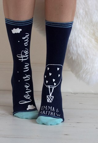 LOVE IS IN THE AIR PERSONALISED LUXURY SOCKS