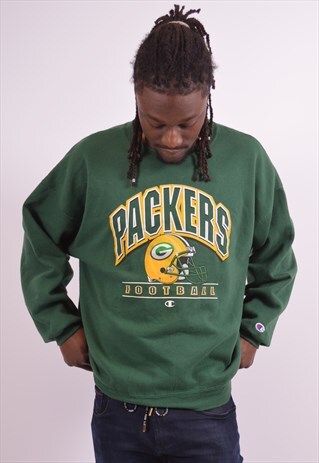 CHAMPION VINTAGE PACKERS SWEATSHIRT JUMPER XXL GREEN 90S