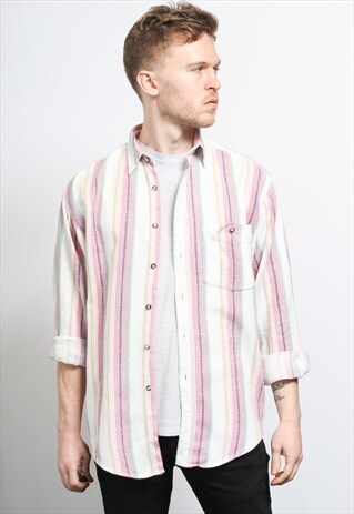 VINTAGE AZTEC PATTERNED SHIRT